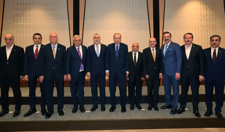 Erdoğan, işçi ve işveren temsilcilerini kabul etti