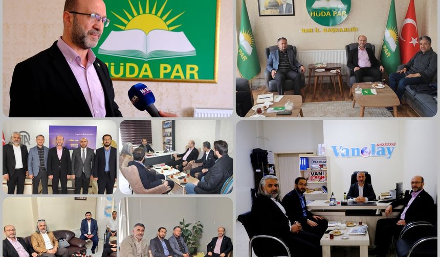 HÜDA PAR Medya Başkan Yardımcısı Tanrıkulu, Van'da medya temsilcilerini ziyaret etti