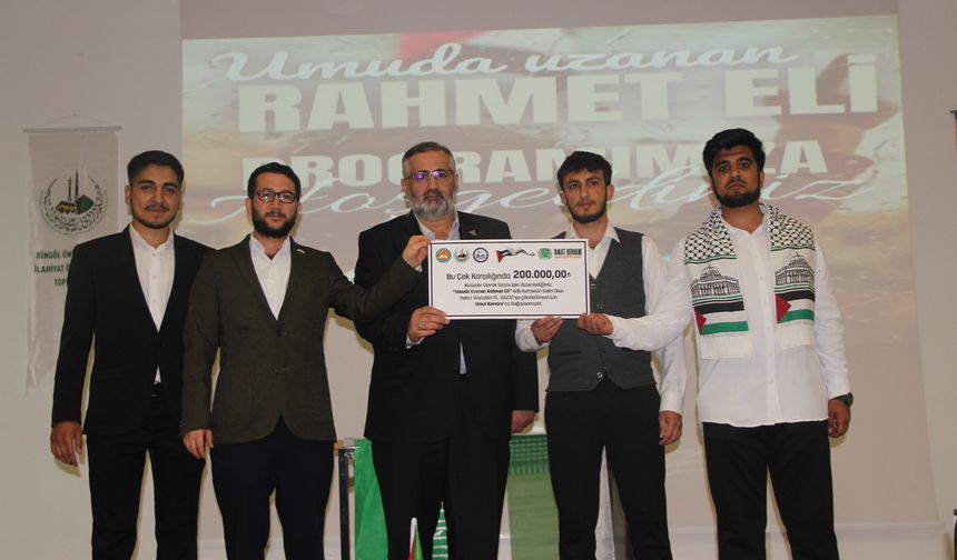 Öğrencilerden Gazze’ye 200 bin TL bağış