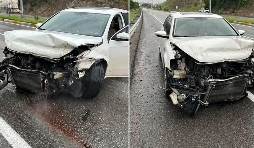 Siirt'te maddi hasarlı trafik kazası