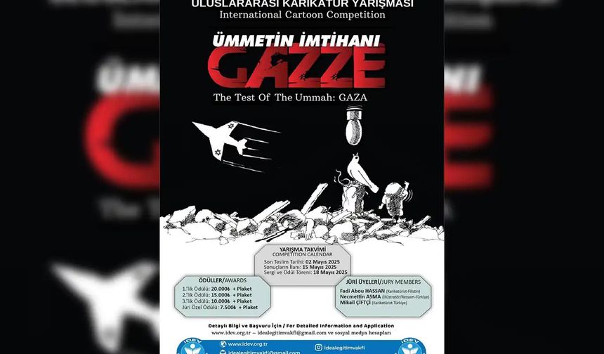 "Ümmetin İmtihanı Gazze" konulu yarışmanın sonuçları için program düzenlenecek