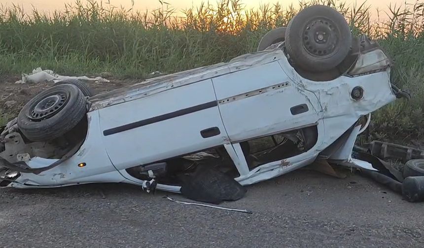 Bismil’de otomobil devrildi: 1 ölü, 4 yaralı