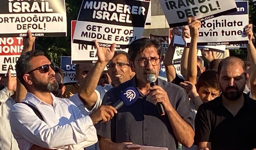 israilin Gazze'ye saldırıları Diyarbakır'da protesto edildi