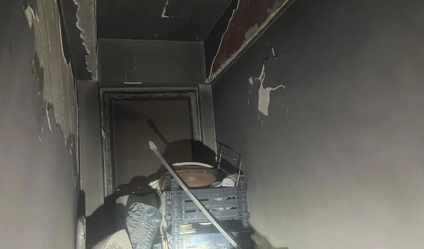 Diyarbakır’da merdiven boşluğunda yangın çıktı