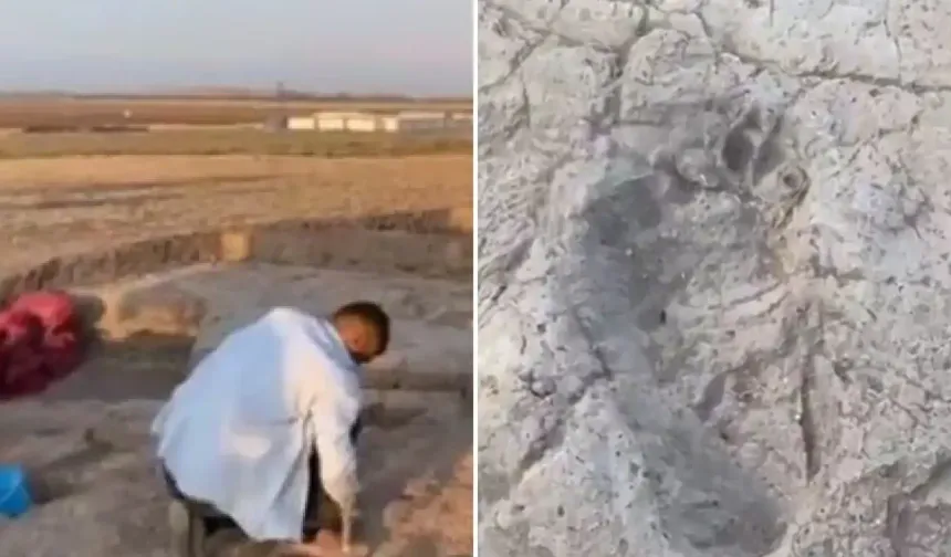 Hatay'da 7 bin yıllık insan ayak izi keşfi