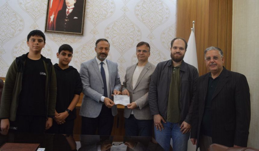 Gaziantep'te öğrencilerden Gazze'ye destek