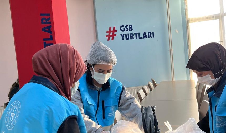 Batman kız yurdu öğrencilerinden ihtiyaç sahibi ailelere destek