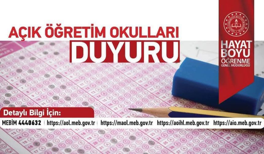 Açık öğretim yazılı sınav giriş belgeleri açıldı