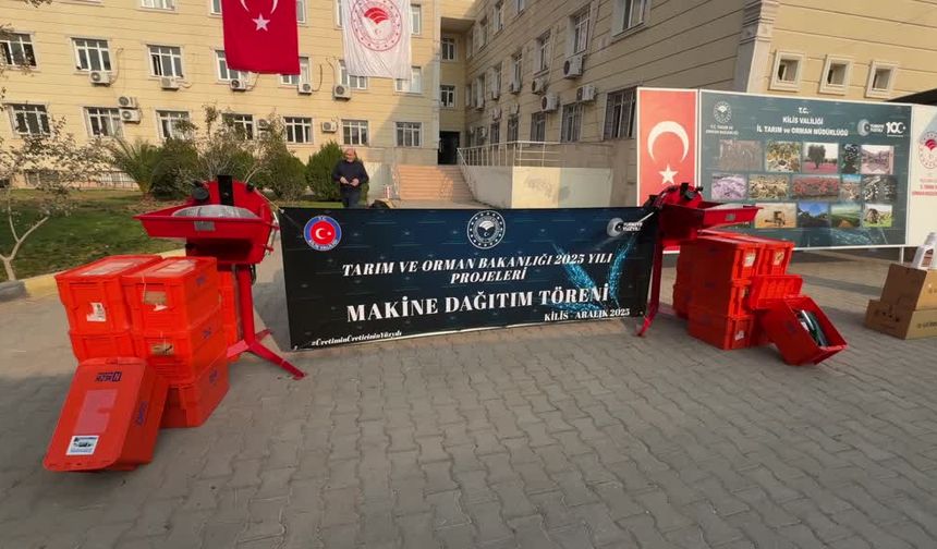 Kilis'te çiftçilere makine ve ekipman desteği