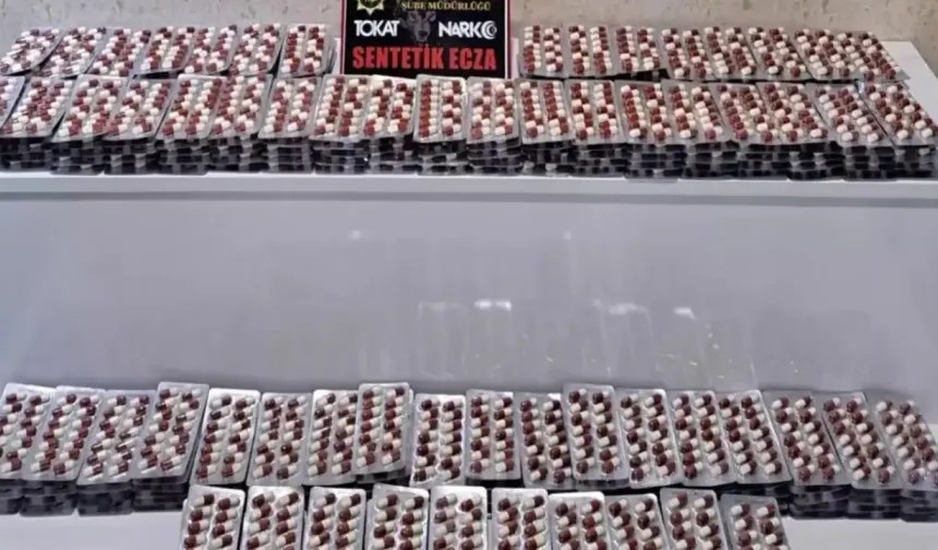 Tokat’ta narkotik operasyonu: 4 bin 382 sentetik hap ele geçirildi