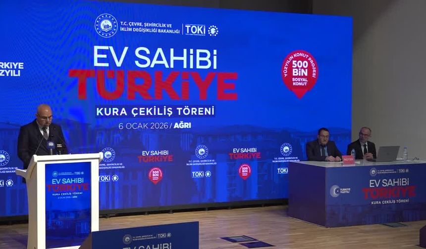 Ağrı'da TOKİ Konut Projesi kura heyecanı