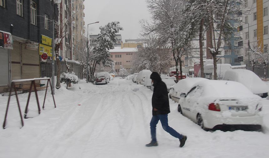 Diyarbakır’da yoğun kar yağışı hayatı durdurdu