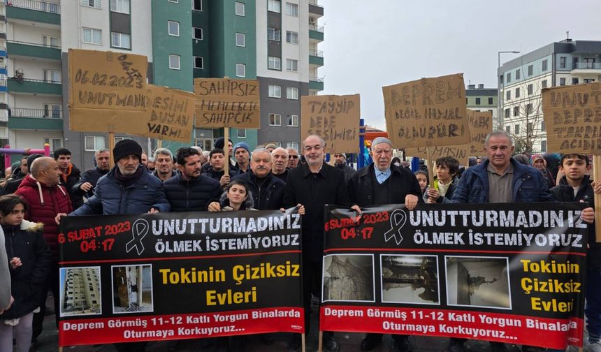 HÜDA PAR Adıyaman İl Başkanı depremde hasar gören TOKİ’ler için yetkililere seslendi