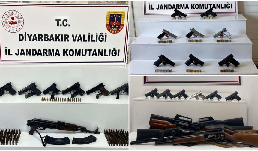Diyarbakır'da çok sayıda silah ve mühimmat ele geçirildi