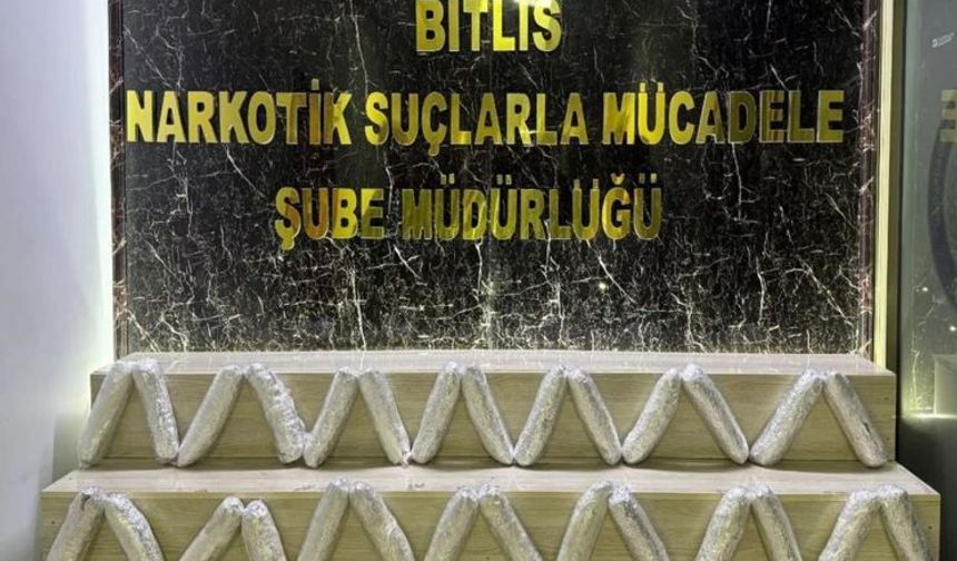 Bitlis'te 17 kilo narkotik madde ele geçirildi