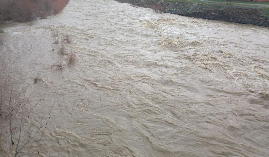 Diyarbakır'da Kulp çayı taştı: Yerleşim yerleri için uyarı