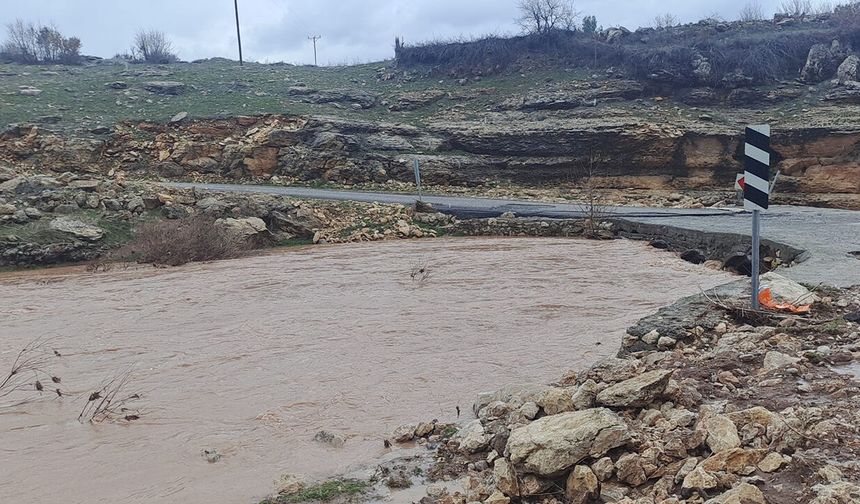 Lice'de dereler taştı, köprüler hasar gördü