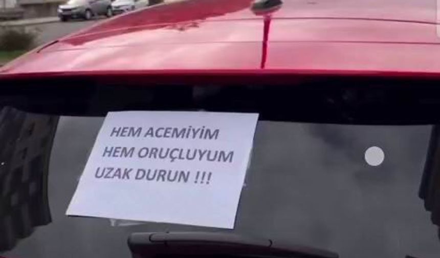 Diyarbakır'da bir sürücüden trafikte 'ilginç' önlem