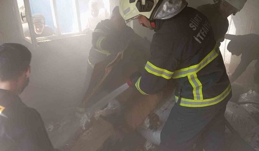 Siirt'te ev yangını