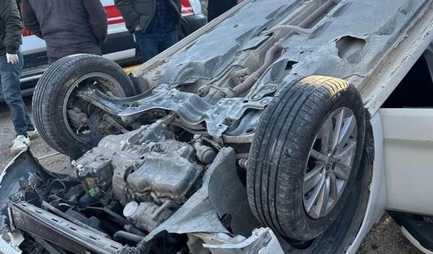 Diyarbakır’da otomobil takla attı: 1 yaralı