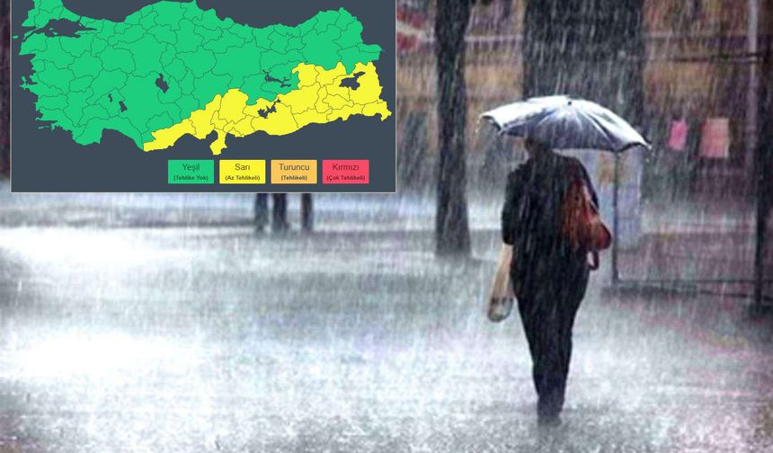 Diyarbakır'ın da olduğu 19 il için sarı kodlu uyarı