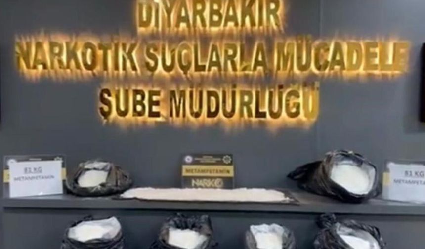 Diyarbakır’da tırda 81 kilo metamfetamin ele geçirildi