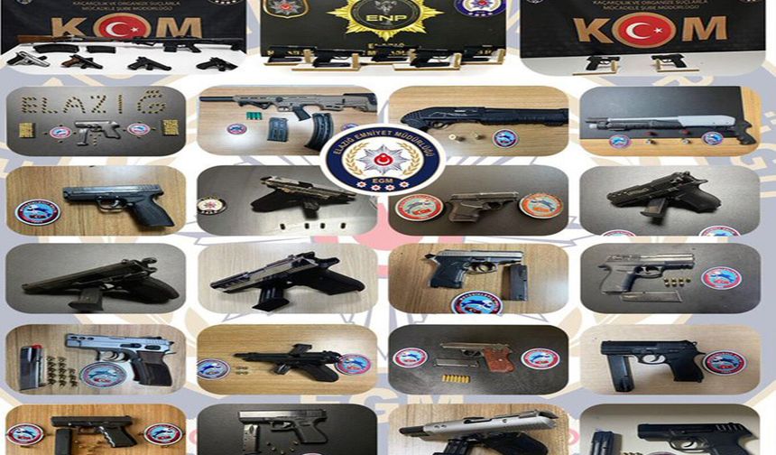 Elazığ’da aranan 124 kişi yakalandı, 53 ruhsatsız silah ele geçirildi
