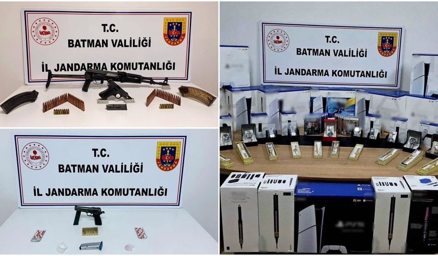 Batman’da kaçakçılıkla mücadele: Silah ve kaçak ürünler ele geçirildi