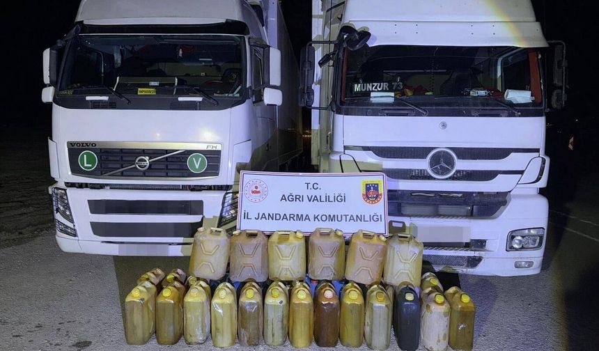 Ağrı'da 600 litre kaçak akaryakıt ele geçirildi