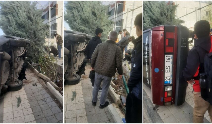 Ergani'de trafik kazası: 2 kişi yaralandı