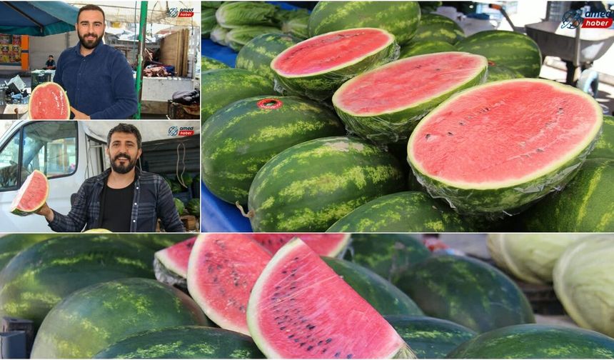 Diyarbakır'da karpuz tezgâha indi, vatandaş dilimle alıyor