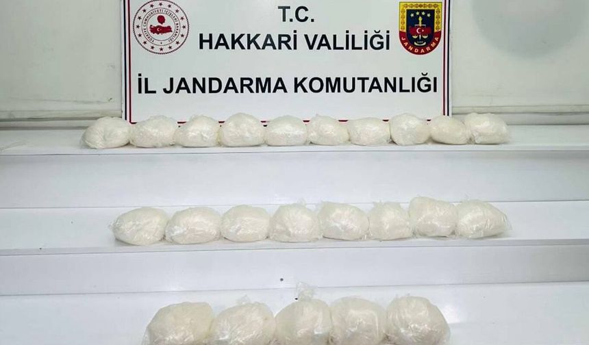 Hakkari’de 22 kilogram metamfetamin ele geçirildi