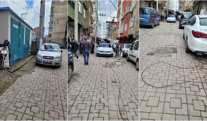 Diyarbakır'da tehlike saçan elektrik teline müdahale edilmiyor