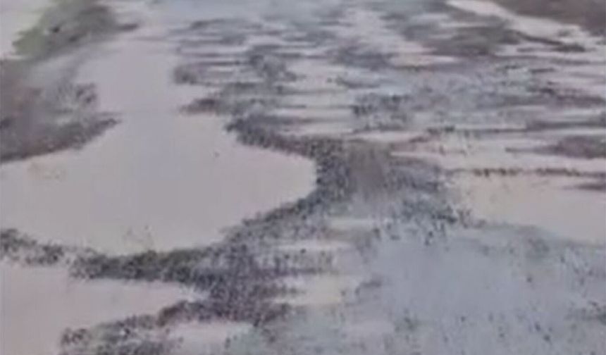 Diyarbakır'da bozuk yollar sağanakla doldu