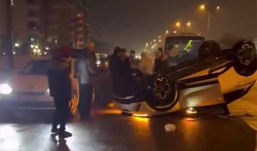 Diyarbakır'da otomobil takla attı: 1 yaralı