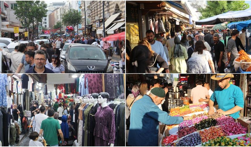 Bayram arifesinde Diyarbakır'da tarihi çarşılar doldu taştı