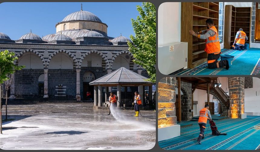 Diyarbakır'daki camilerde bayram temizliği başladı