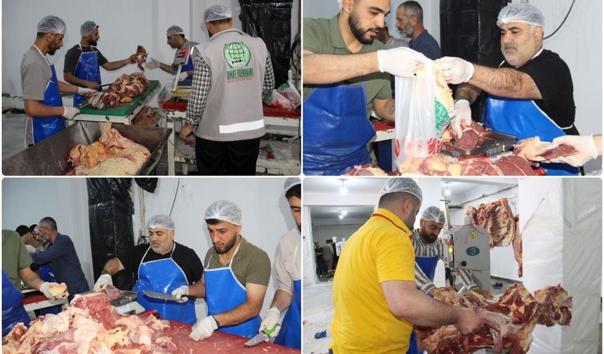 Diyarbakır'da kurban etleri dağıtıma hazır