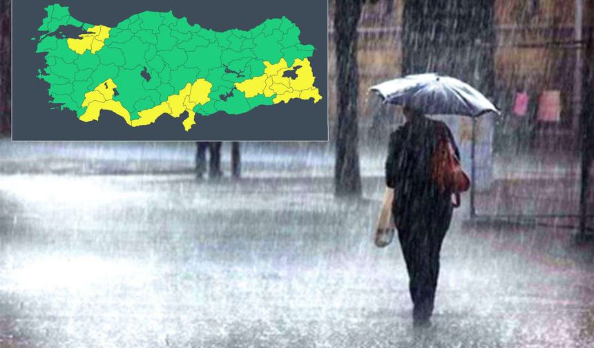 Diyarbakır'ın da olduğu 21 il için sarı kodlu uyarı