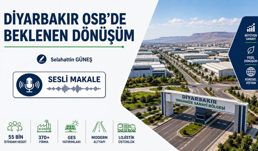 DİYARBAKIR OSB'DE BEKLENEN DÖNÜŞÜM