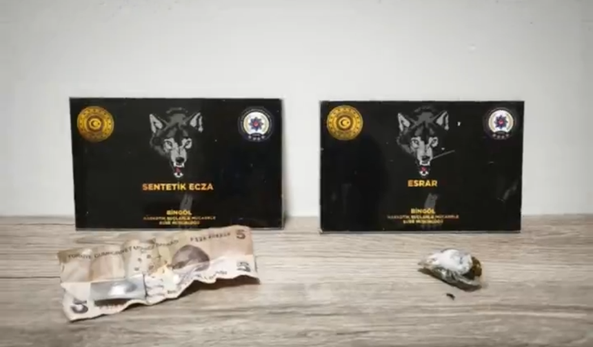 Bingöl'de esrar ve sentetik ecza ele geçirildi