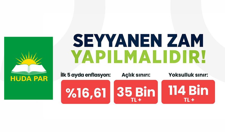 HÜDA PAR'dan zam çağrısı: "Geçim her geçen gün zorlaşıyor"
