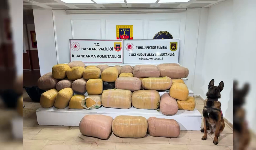 Hakkari'de narkotik operasyonu: 626 kilogram ele geçirildi