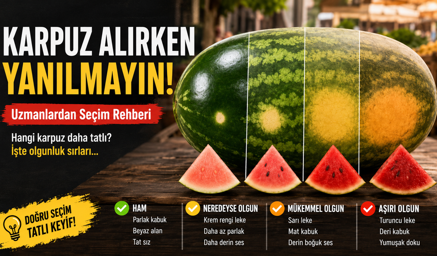 Karpuz alırken bu detayı sakın gözden kaçırmayın! 5 altın kuralı