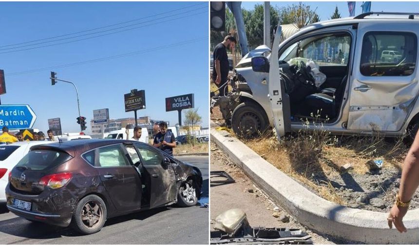 Diyarbakır'da havalimanı yolunda kaza: 3 yaralı