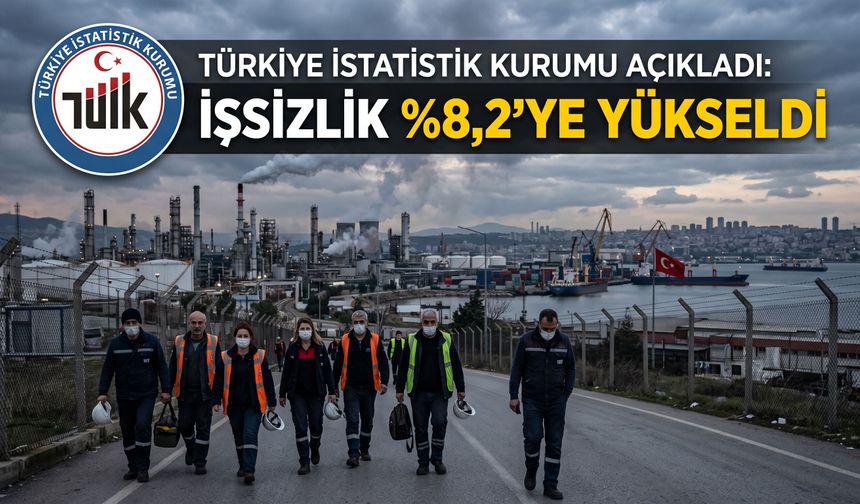 TÜİK açıkladı: İşsizlik yüzde 8,2’ye yükseldi