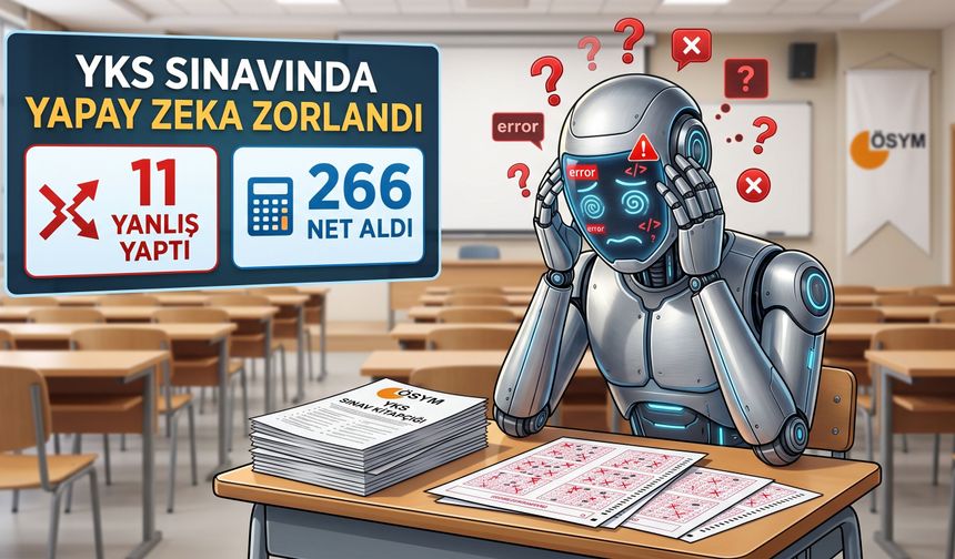 Yapay zekâ YKS’de zorlandı: 11 yanlış yaptı, 266 nette kaldı