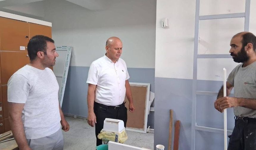Çermik'te okullar yeni eğitim ve öğretim yılına hazırlanıyor