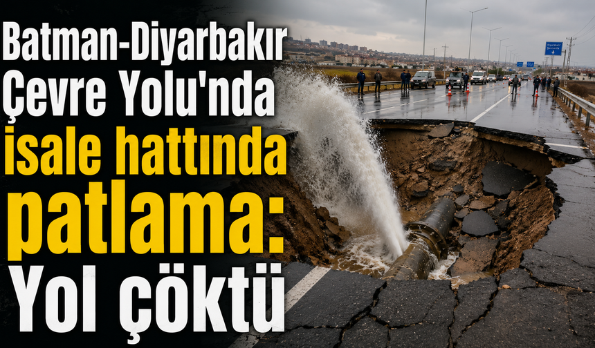 Batman-Diyarbakır Çevre Yolu'nda isale hattında patlama: Yol çöktü