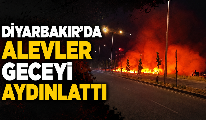 Diyarbakır'da alevler geceyi aydınlattı